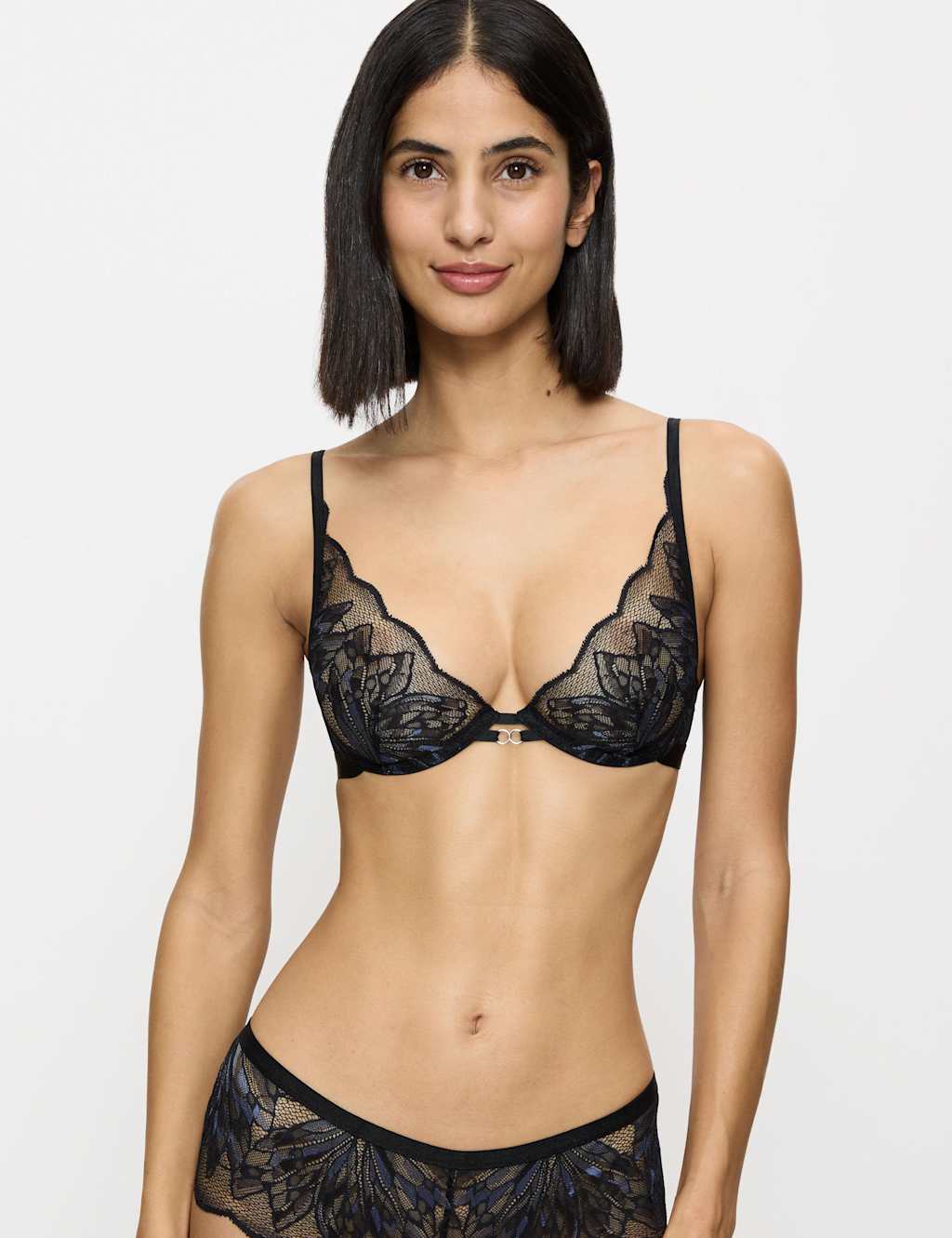 Crazy Stupid Love Floral Lace Wired Bra (A-DD)