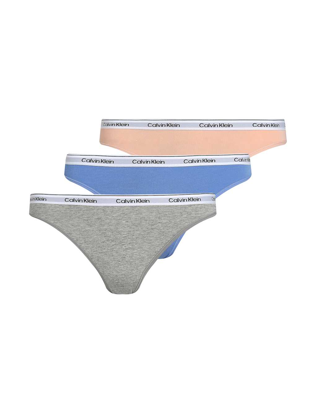 3pk Modern Logo Cotton Rich Bikini Knickers