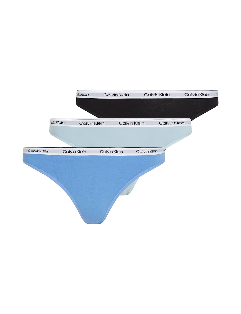 3pk Modern Logo Cotton Rich Bikini Knickers