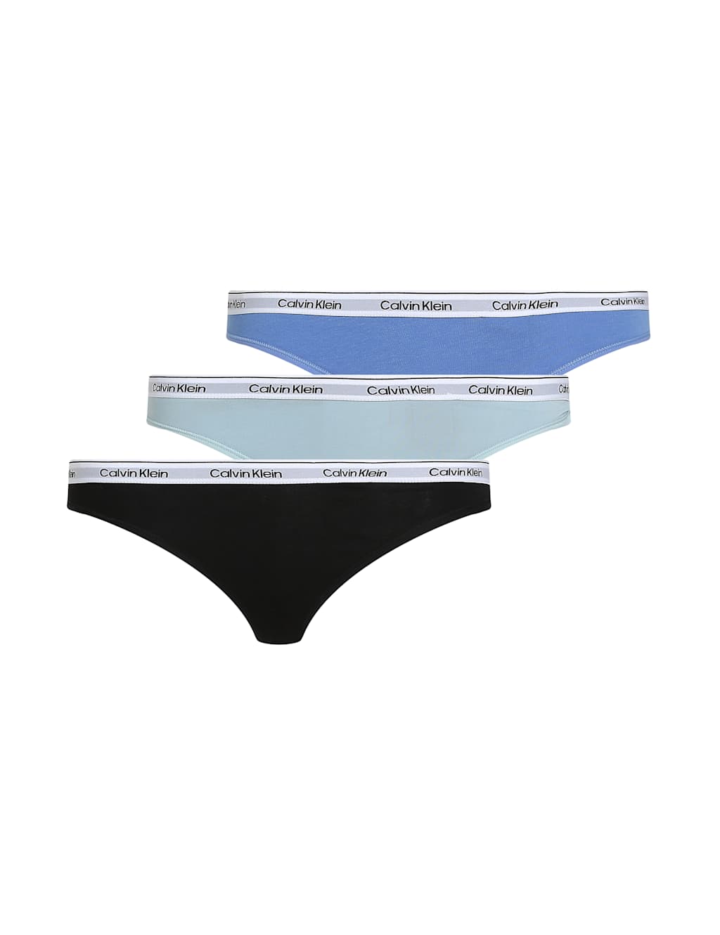 3pk Modern Logo Cotton Rich Thongs