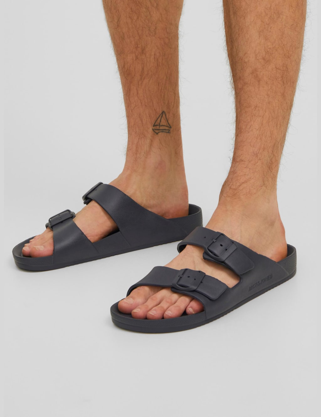 Jack & Jones Men's Slip-On Sandals - 9 - Black, Black,Green,Beige