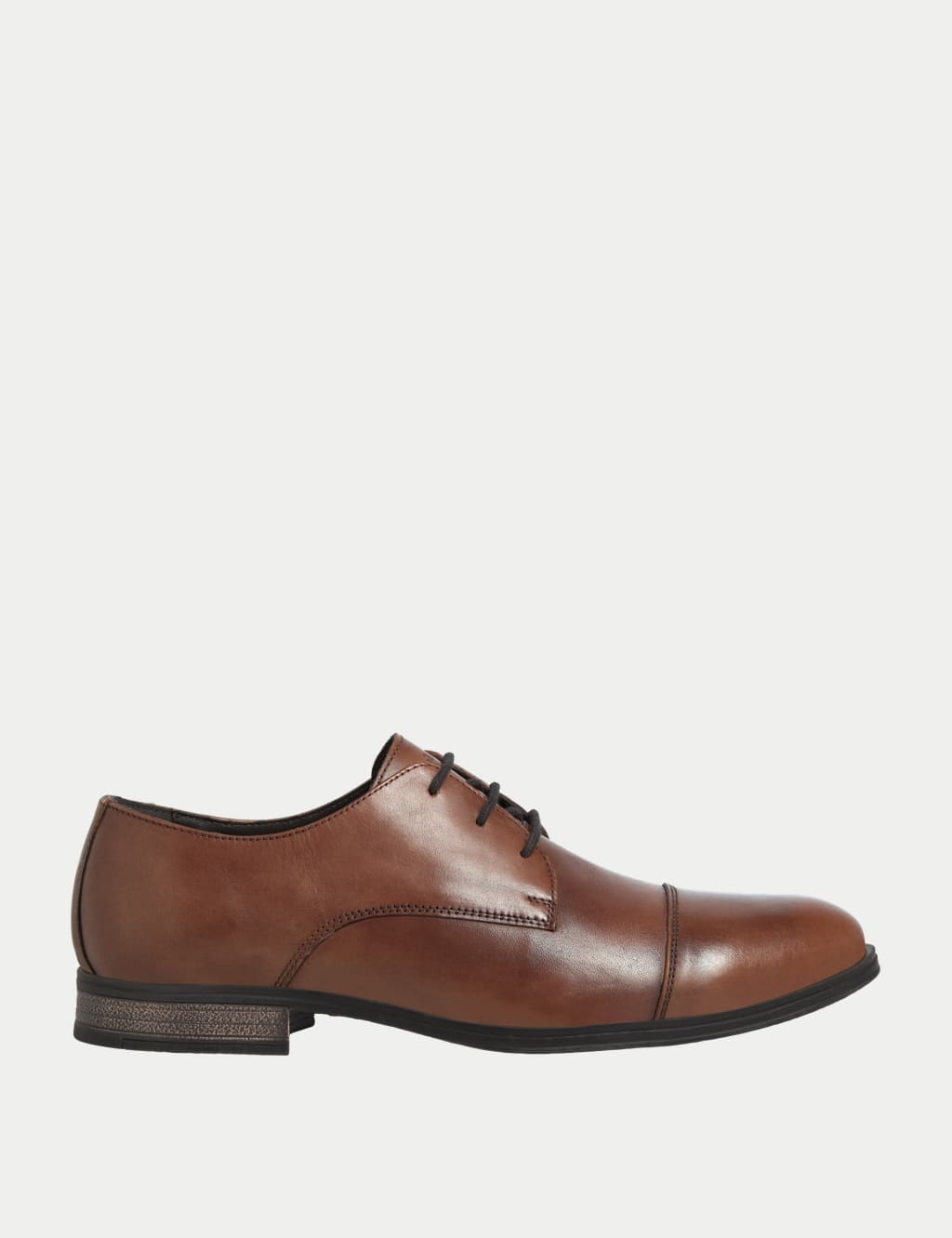 Jack & Jones Men's Leather Derby Shoes - 8 - Tan, Tan,Black