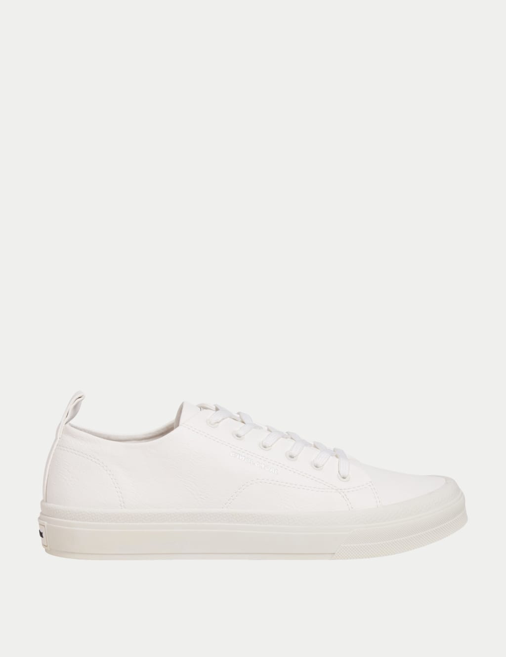 Faux Leather Lace Up Trainers