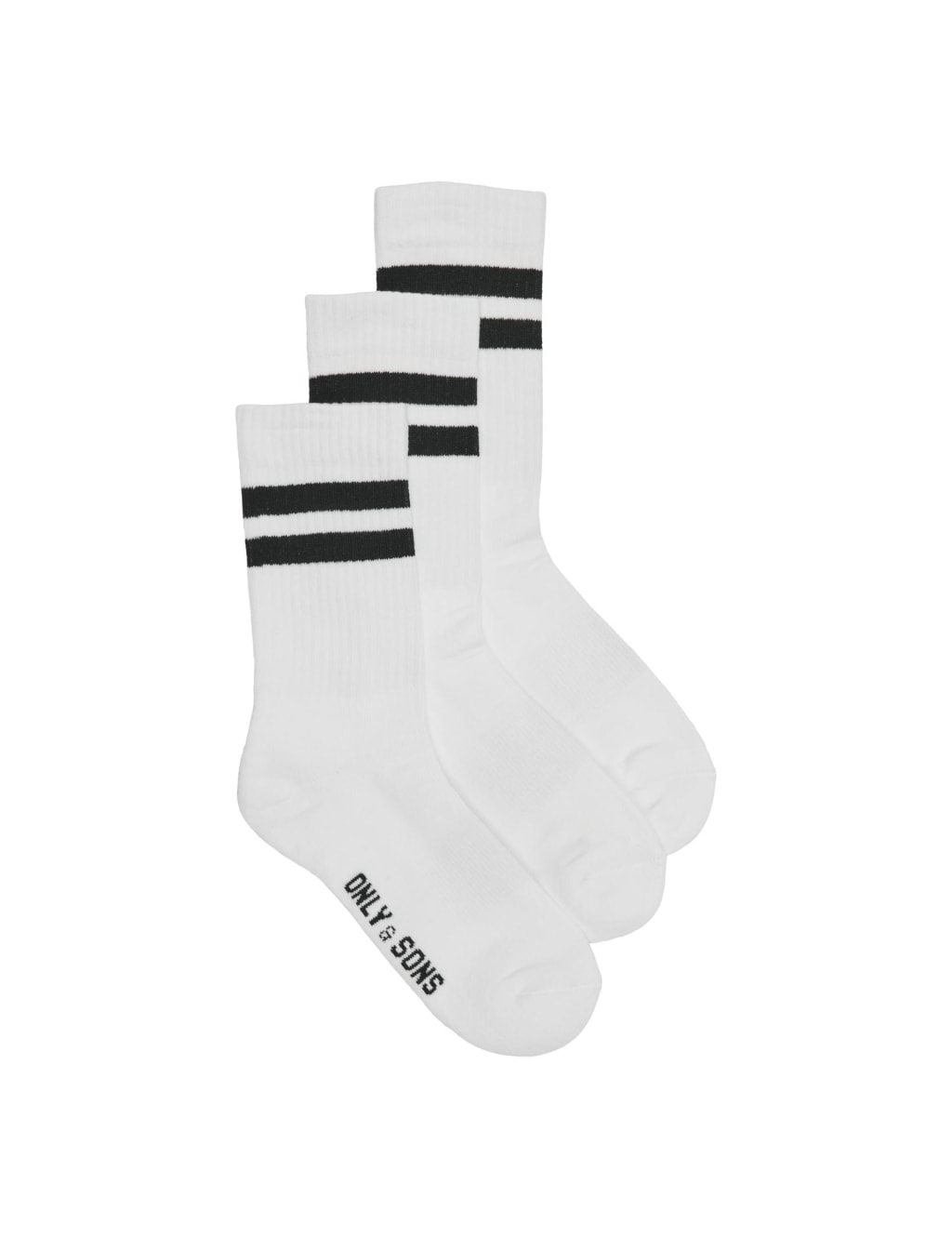 3pk Striped Cotton Rich Sports Socks