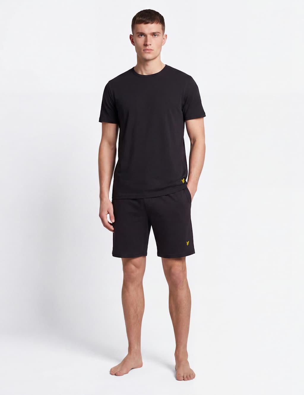 Lyle & Scott Men's Cotton Rich Lounge Set - S - Black - Available at M&S