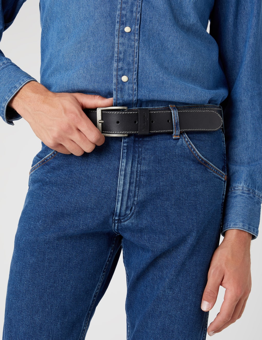 Leather Stitch Detail Belt