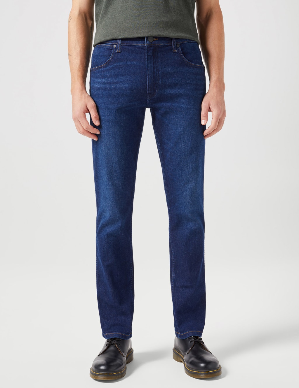 Wrangler Men's Straight Fit Jeans - 3232 - Blue, Blue
