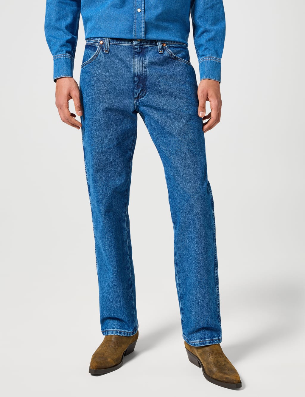 Regular Fit Pure Cotton 5 Pocket Jeans