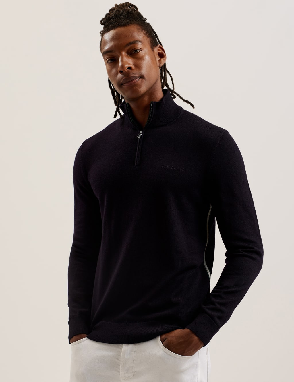 Pure Wool Zip Up Jumper