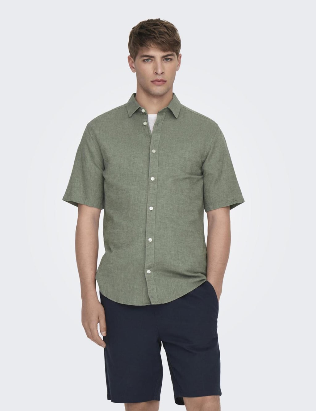 Cotton Linen Blend Shirt