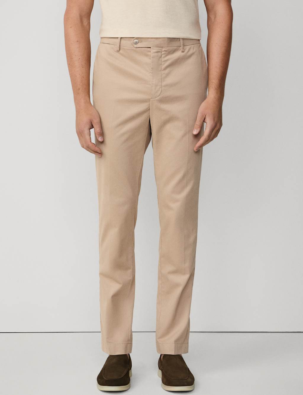 Hackett Men's Slim Fit Pure Cotton Chinos - 38 - Stone - Available at M&S