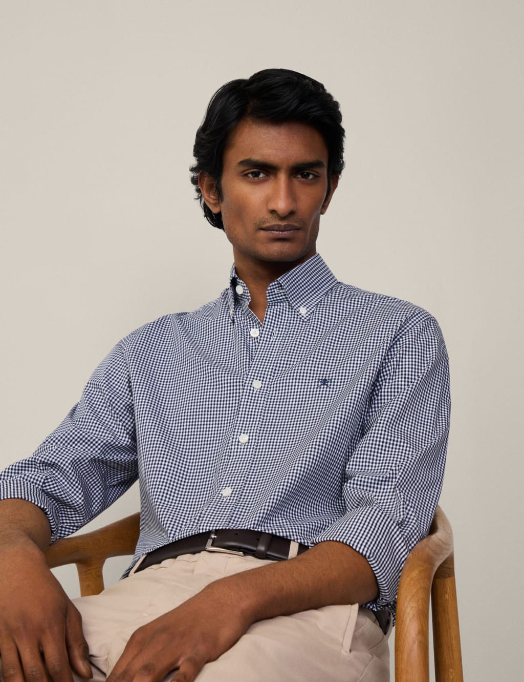 Pure Cotton Check Oxford Shirt