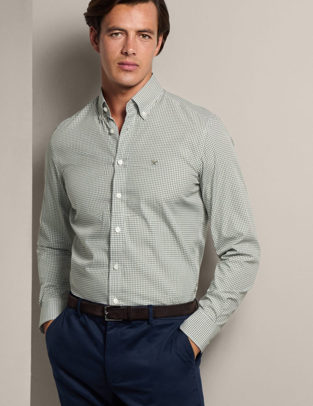 Pure Cotton Check Oxford Shirt