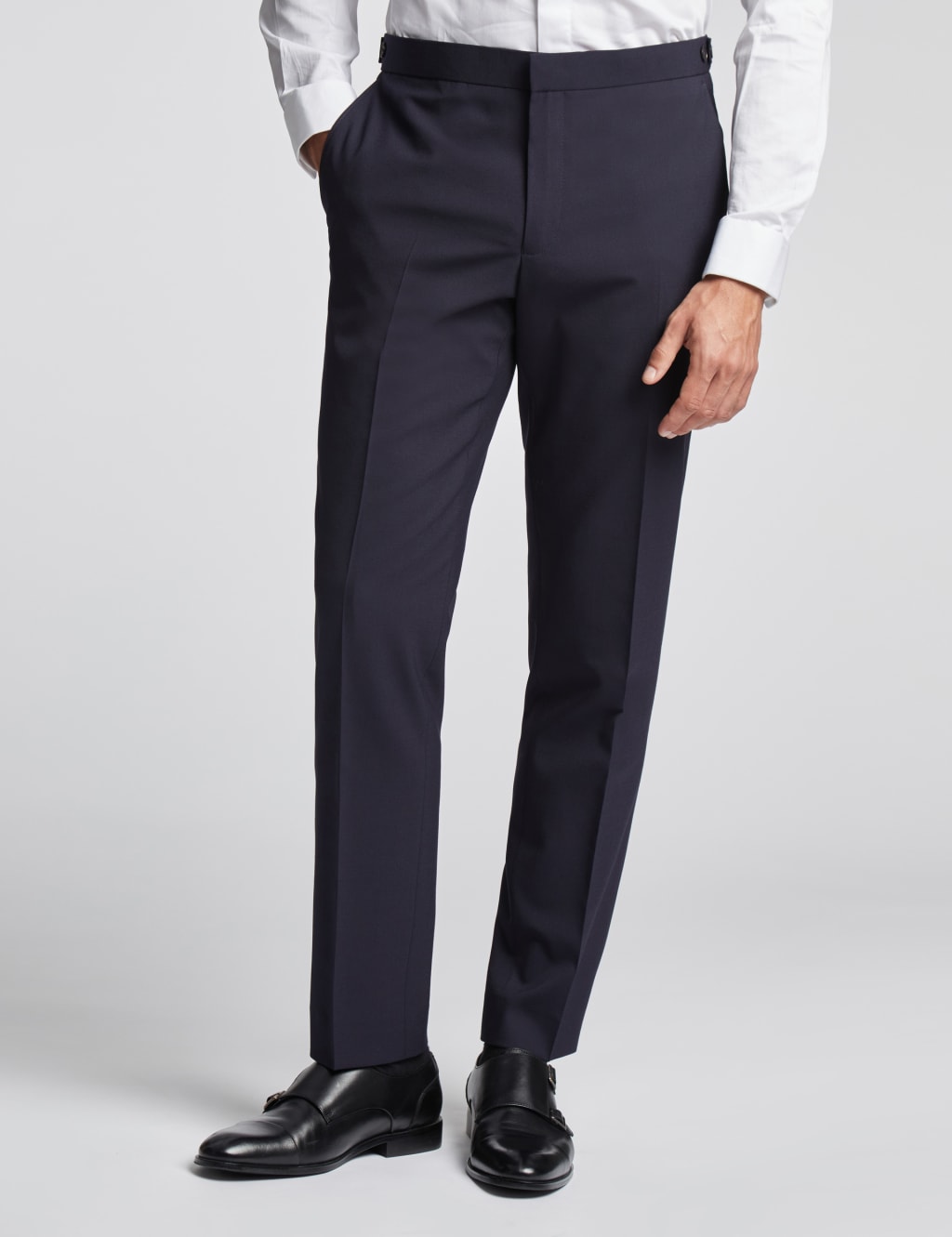 Ted Baker Men's Slim Fit Wool Rich Plain Tuxedo Trousers - 32REG - Navy, Navy