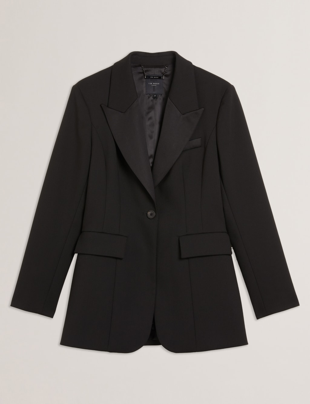 Ted Baker Women's Tailored Single Breasted Blazer - 12 - Black, Black