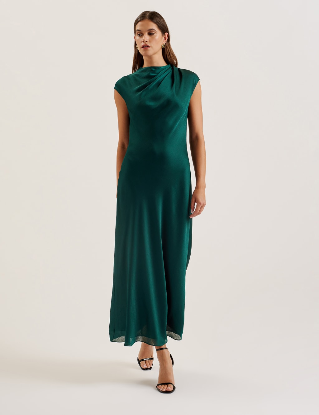 Draped Midaxi Column Dress