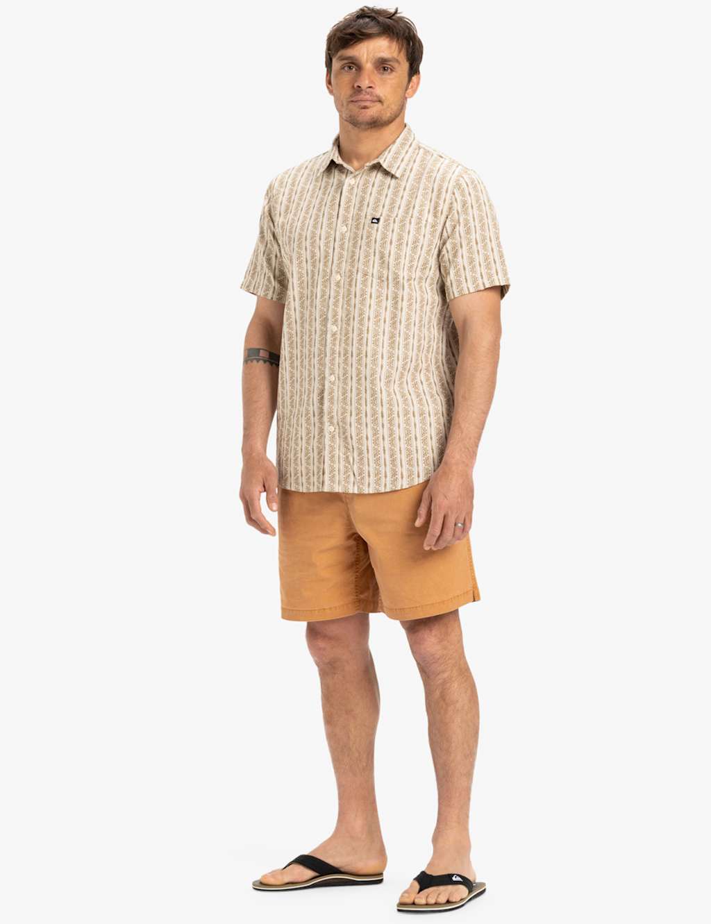 Pure Cotton Floral Striped Shirt