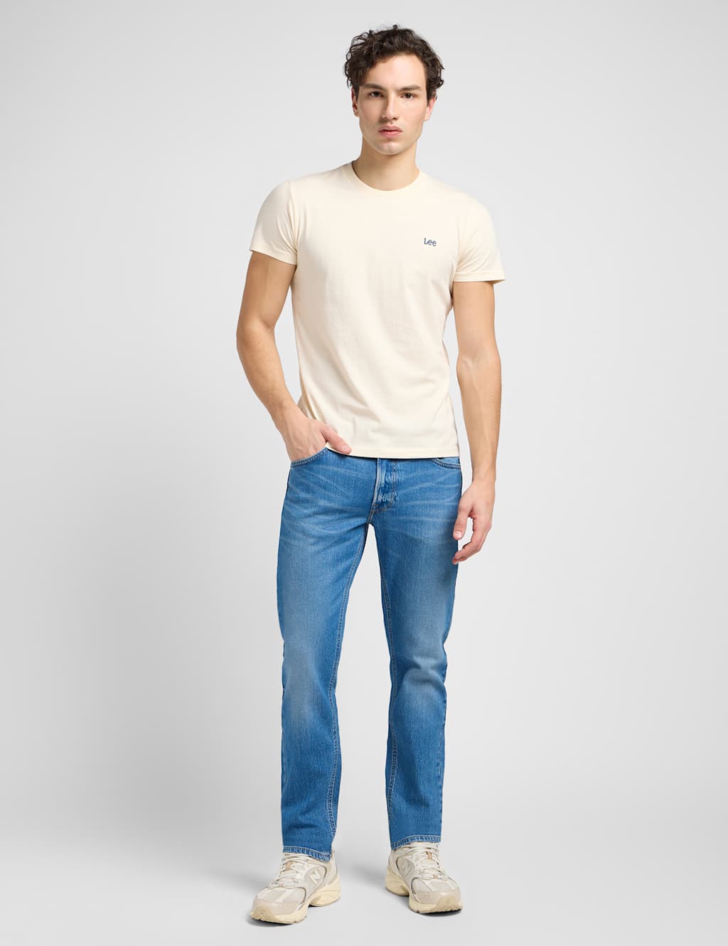 Denim Straight Fit 5 Pocket Jeans
