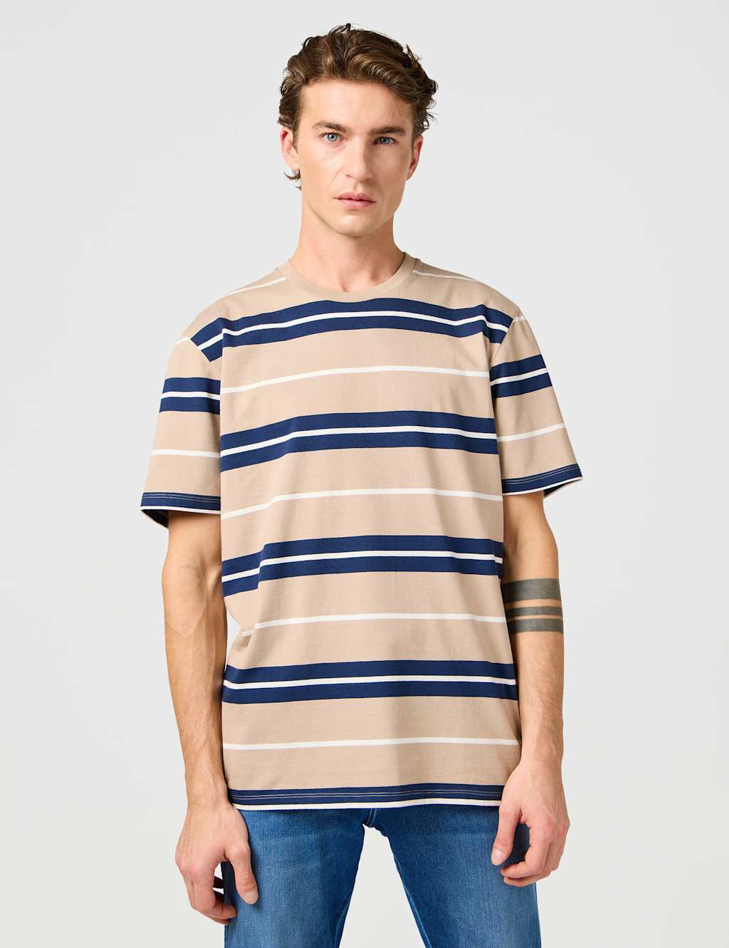 Pure Cotton Striped T-Shirt