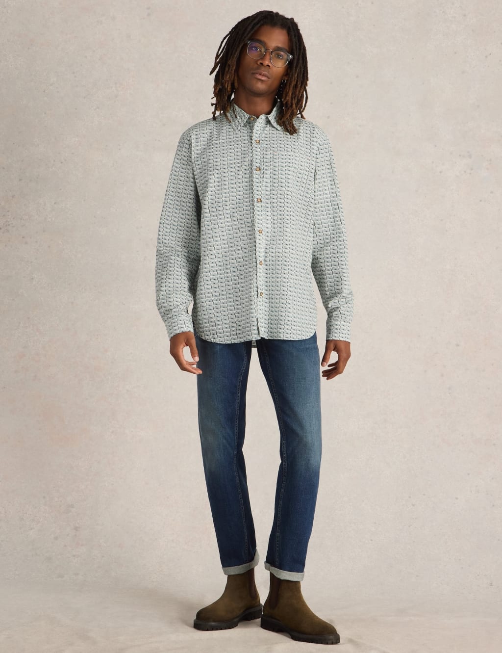 Pure Cotton Print Shirt
