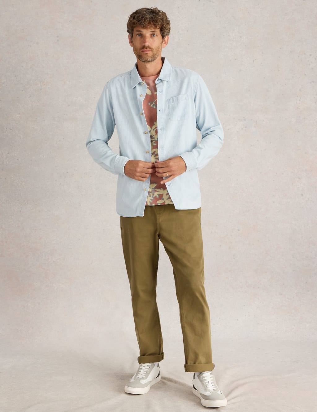 Easy Iron Pure Cotton Striped Shirt