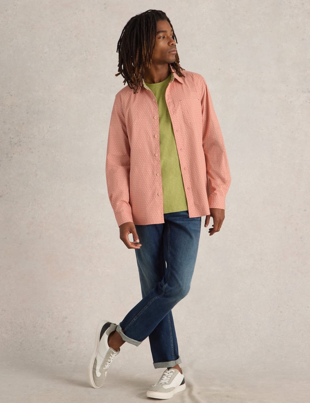 Slim Fit Cotton Rich Floral Shirt
