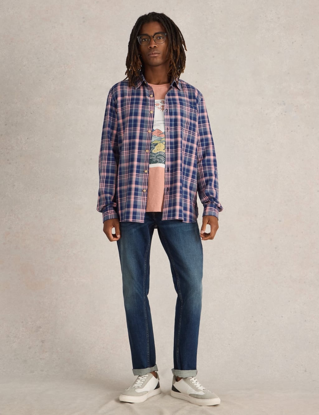 Pure Brushed Cotton Flannel Check Shirt