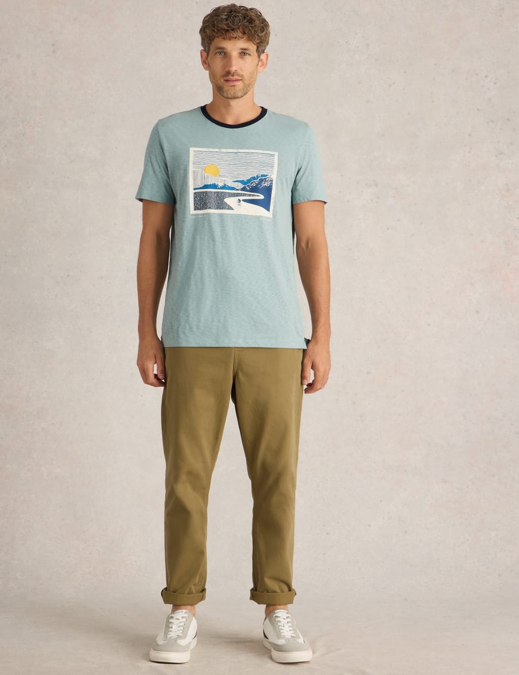 Pure Cotton Sunset Cycle Graphic T-Shirt