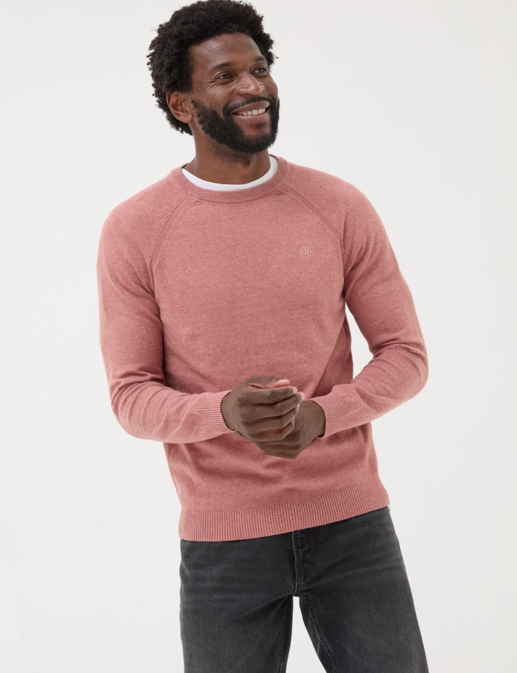 Cotton Rich Crew Neck Jumper