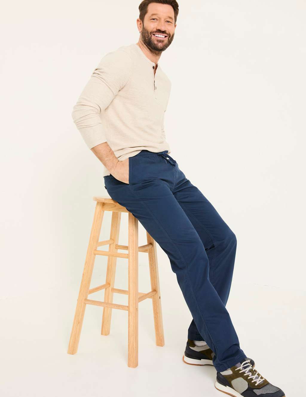 Regular Fit Pure Cotton Trousers