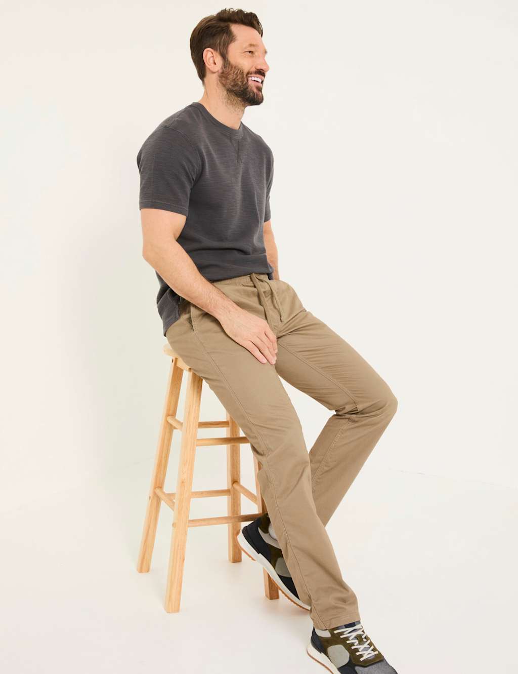 Regular Fit Pure Cotton Trousers