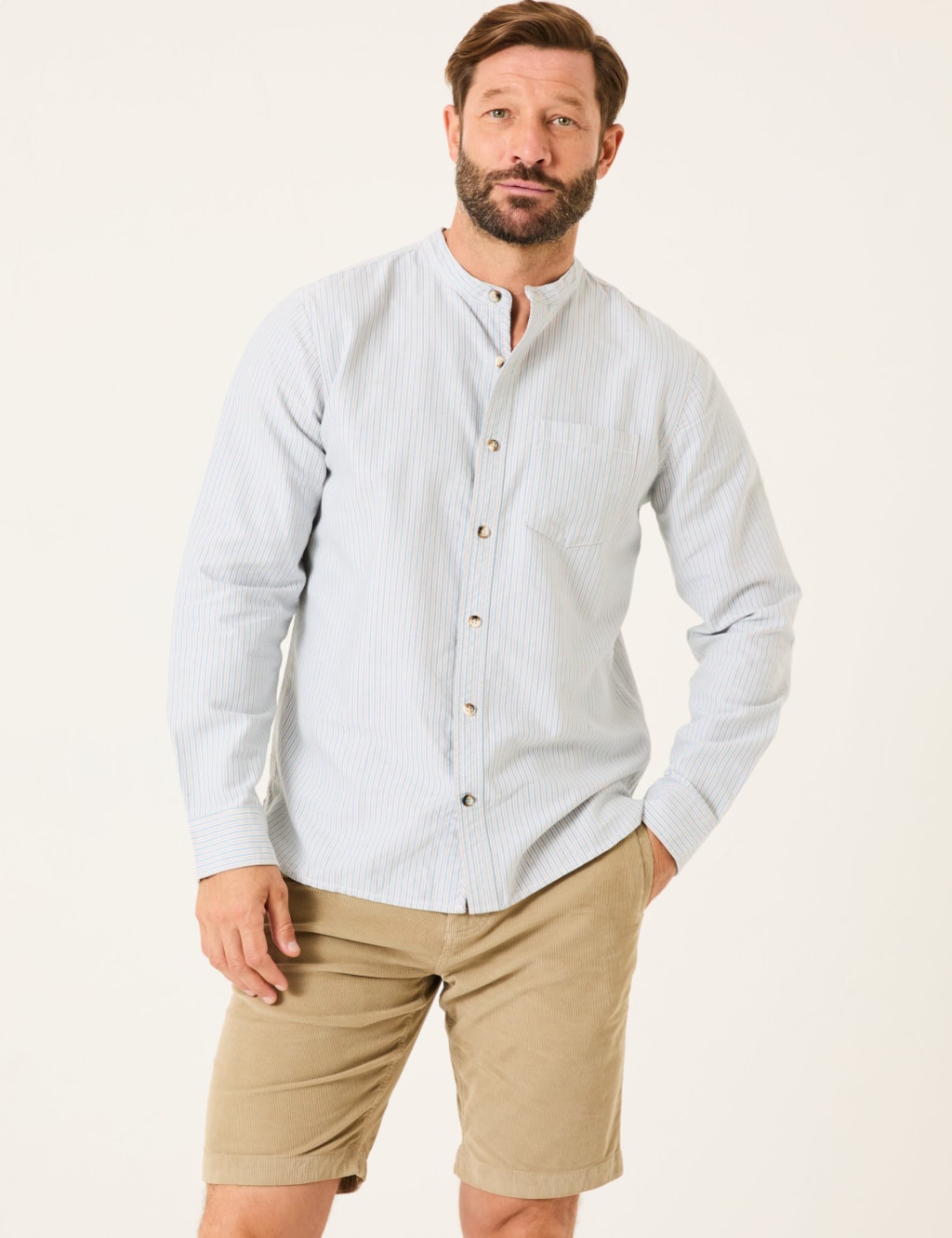 Pure Cotton Striped Oxford Shirt