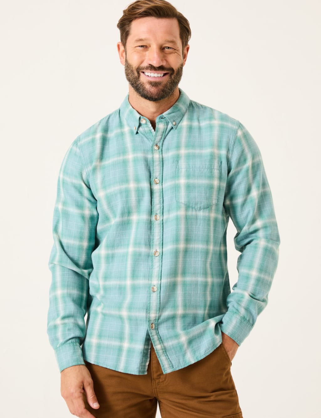 Pure Cotton Check Overshirt