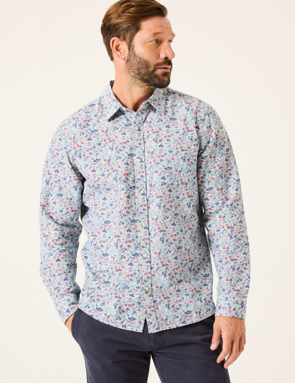 Pure Cotton Ditsy Floral Shirt