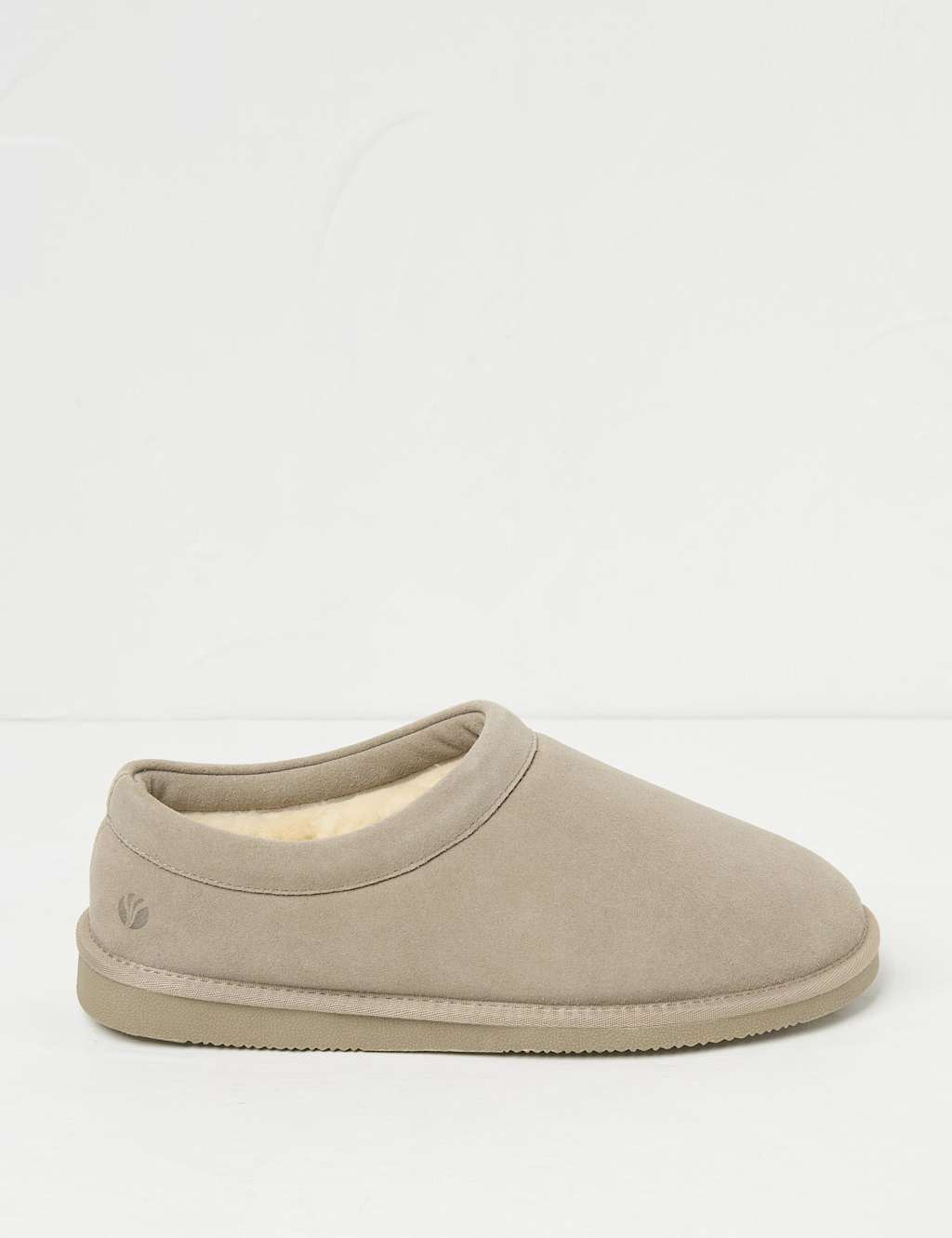 Suede Fleece Lined Mule Slippers