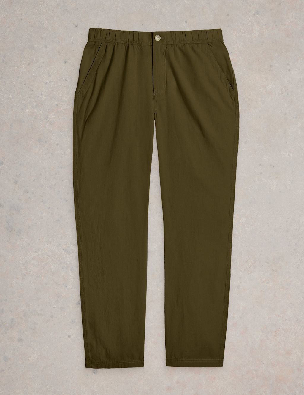 Regular Fit Linen Blend Trousers
