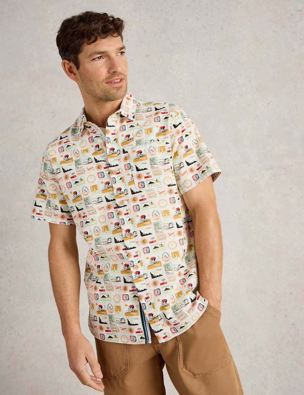 Pure Cotton Travel Print Shirt