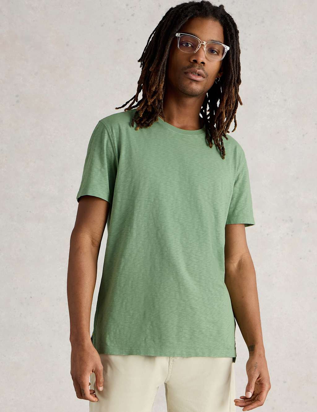 Pure Cotton Crew Neck T-Shirt