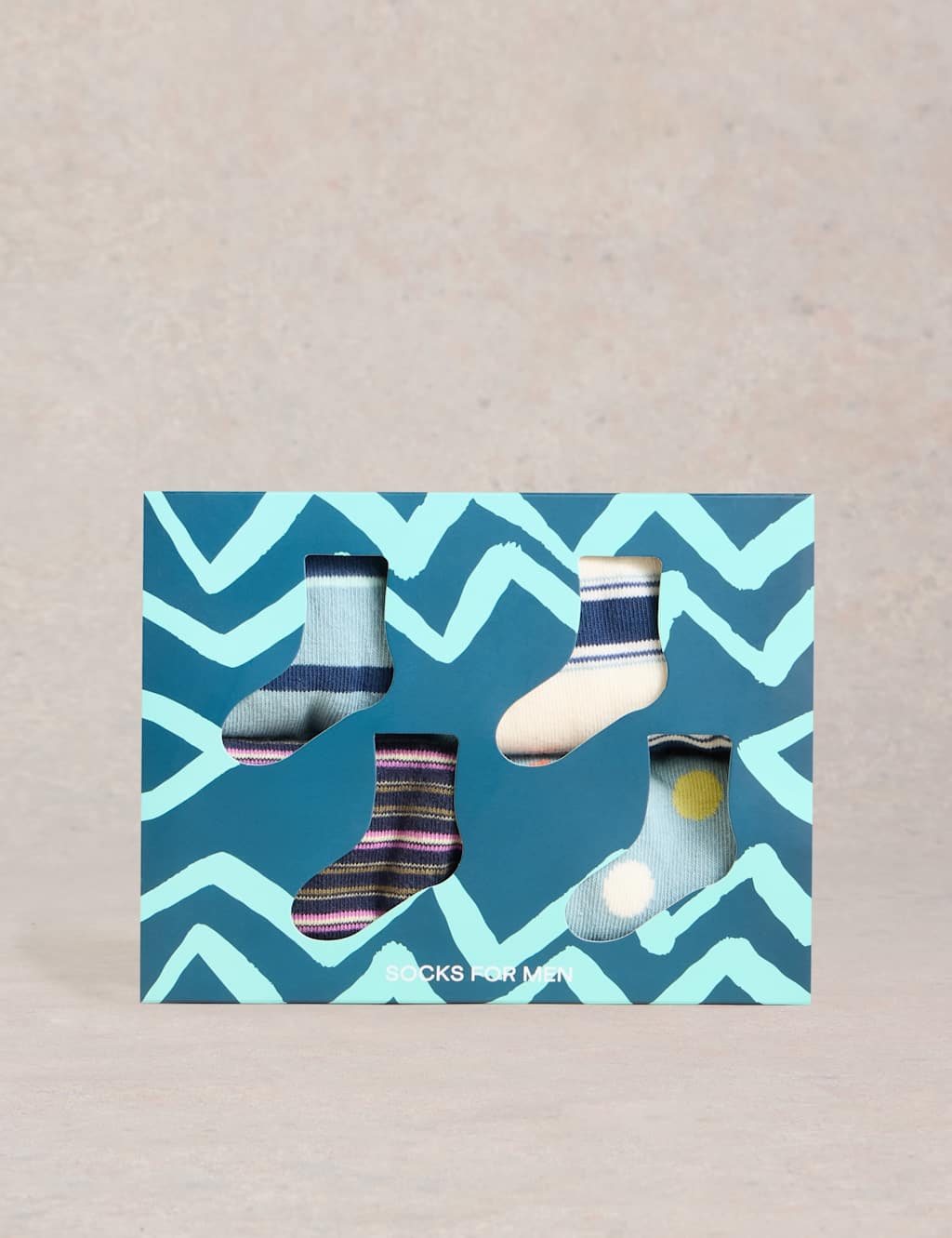 4pk Patterned Cotton Rich Socks