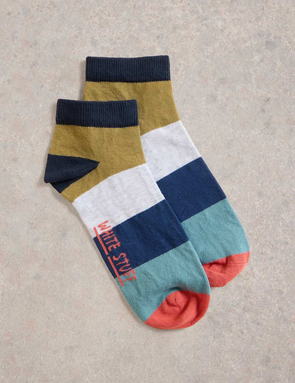 Striped Cotton Rich Trainer Socks