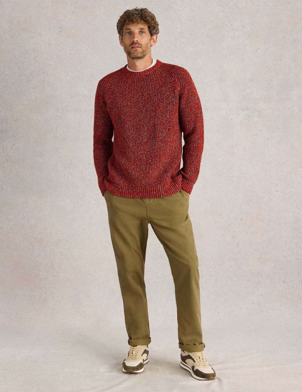 Textured Crew Neck Jumper