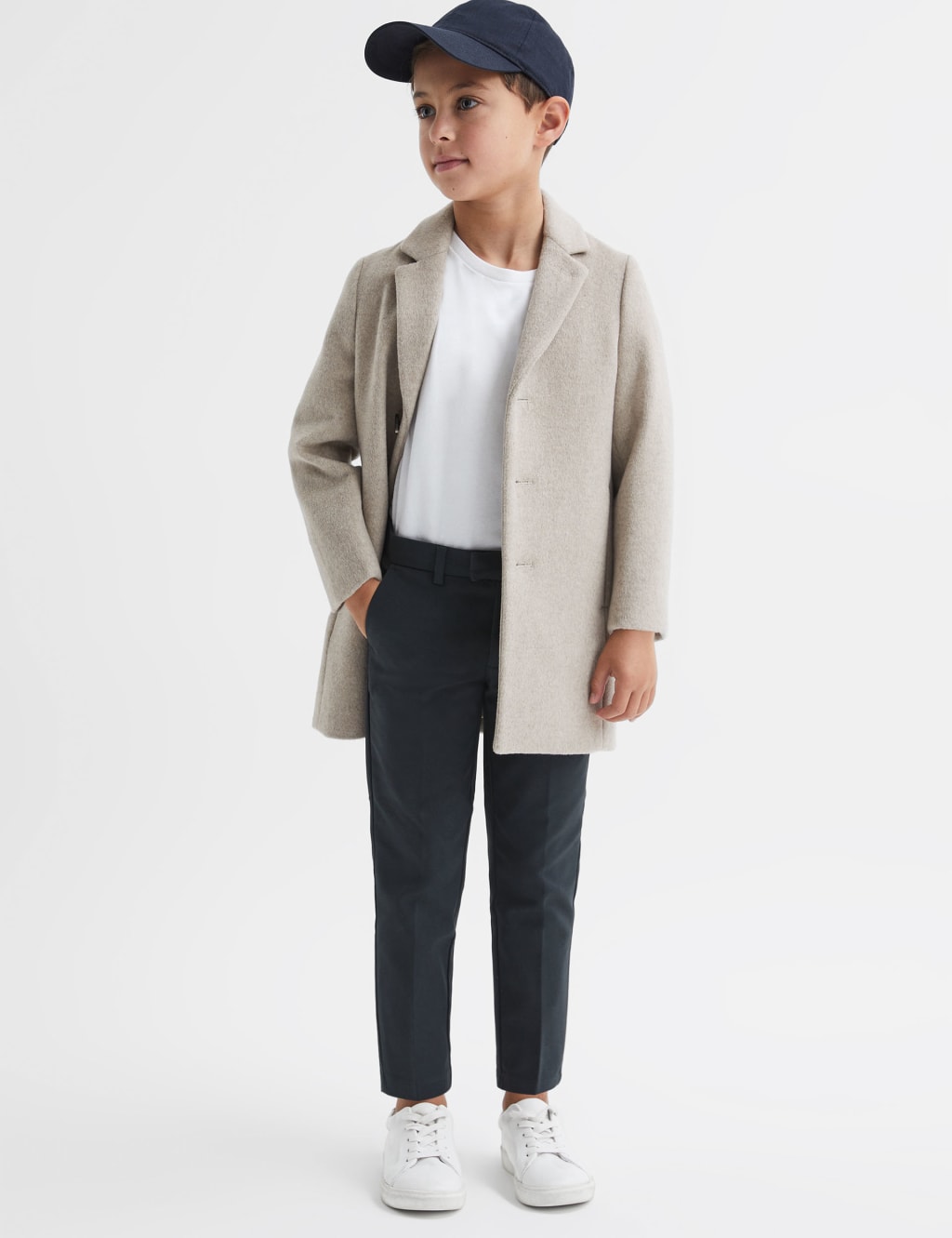 Reiss Slim Cotton Rich Chinos (3-14 Yrs) Grey