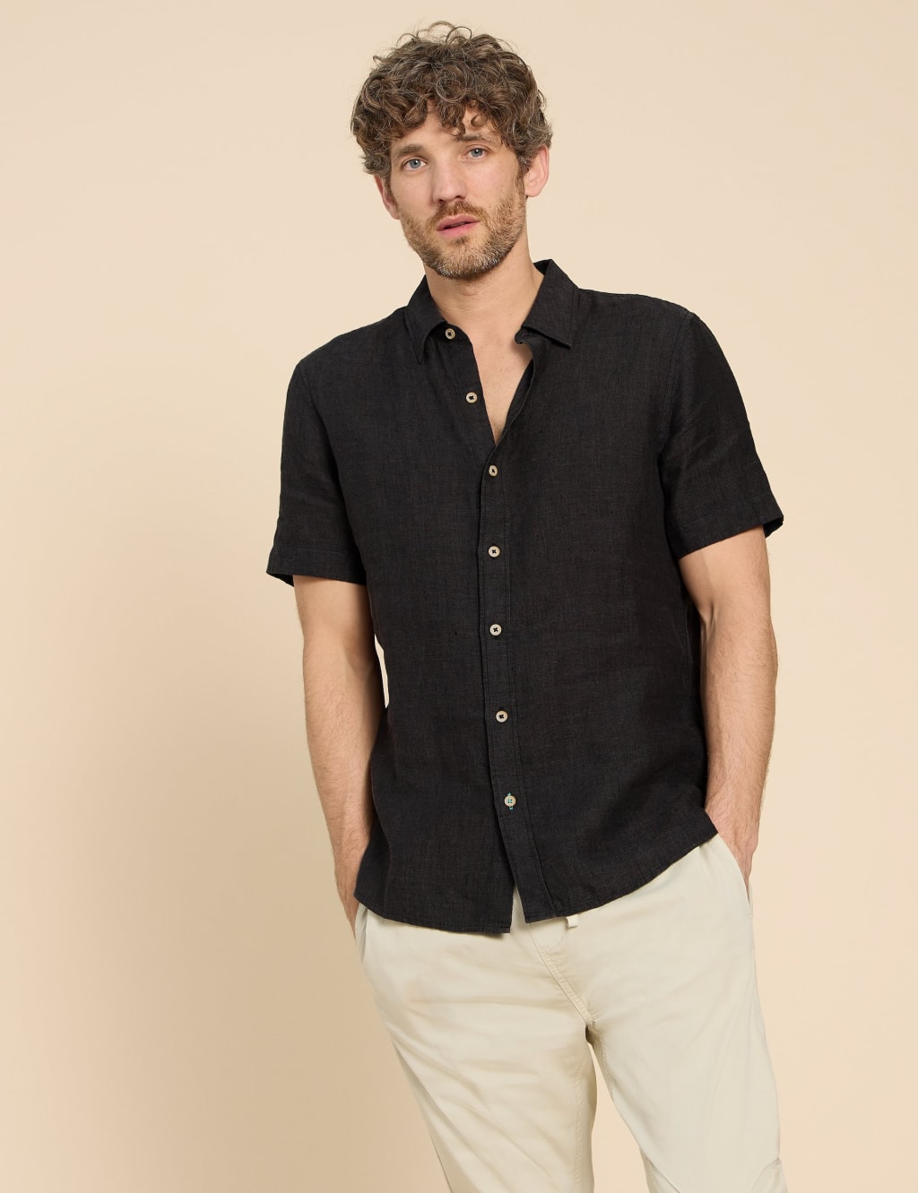 Marks and spencer mens short sleeve casual shirts top