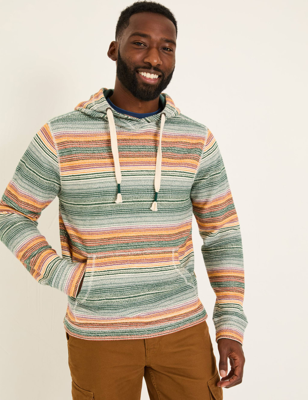 Pure Cotton Striped Hoodie