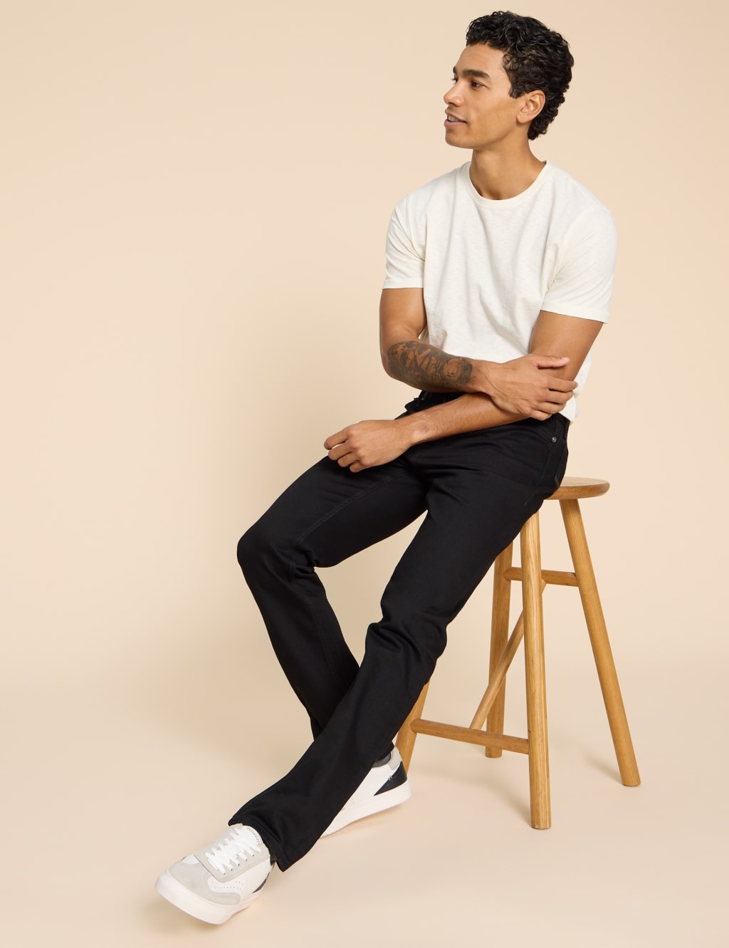 Straight Fit 5 Pocket Jeans
