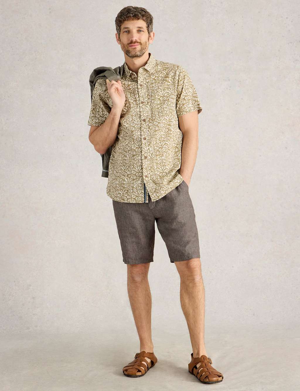 Regular Fit Pure Linen Chino Shorts