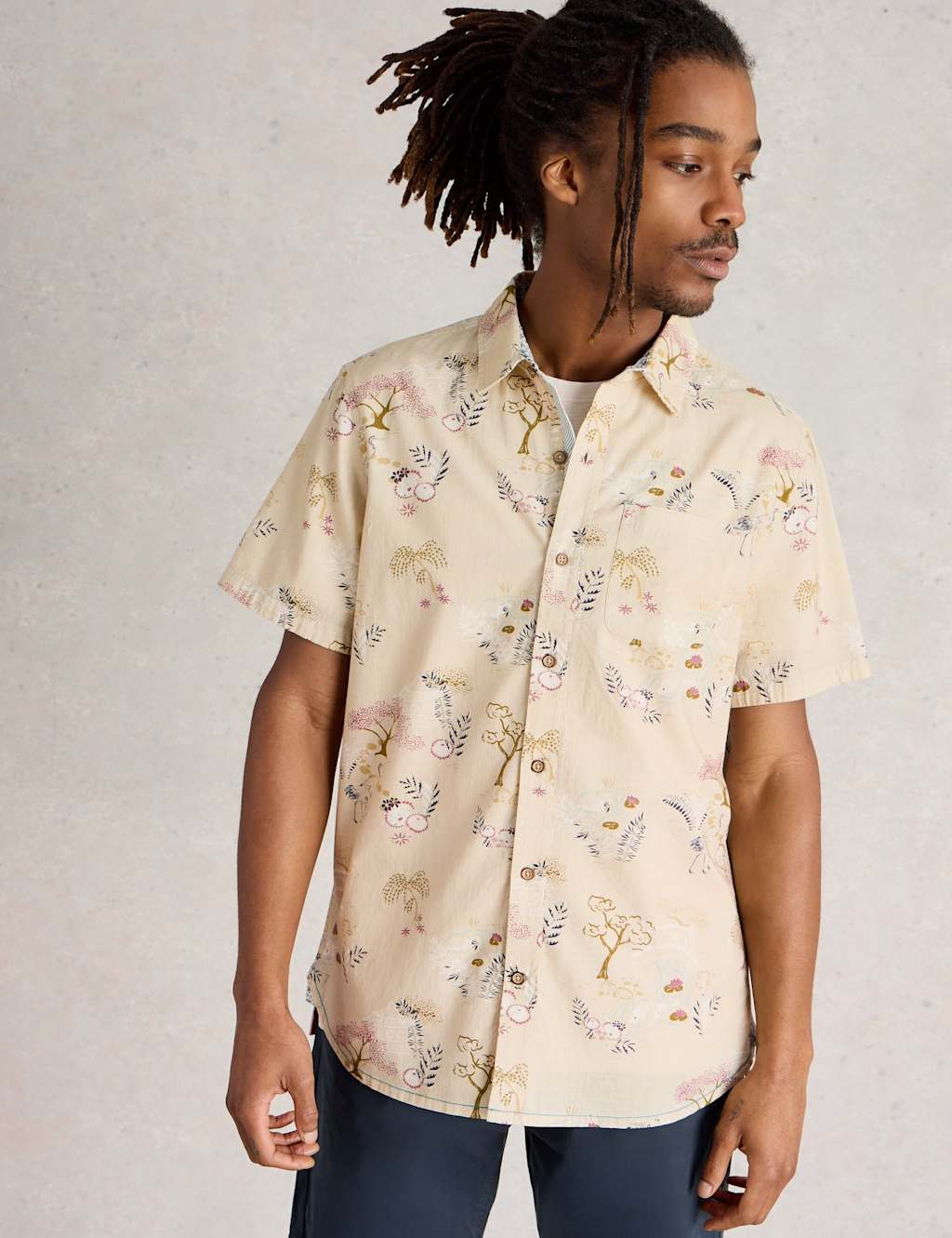 Regular Fit Pure Cotton Printed Shirt