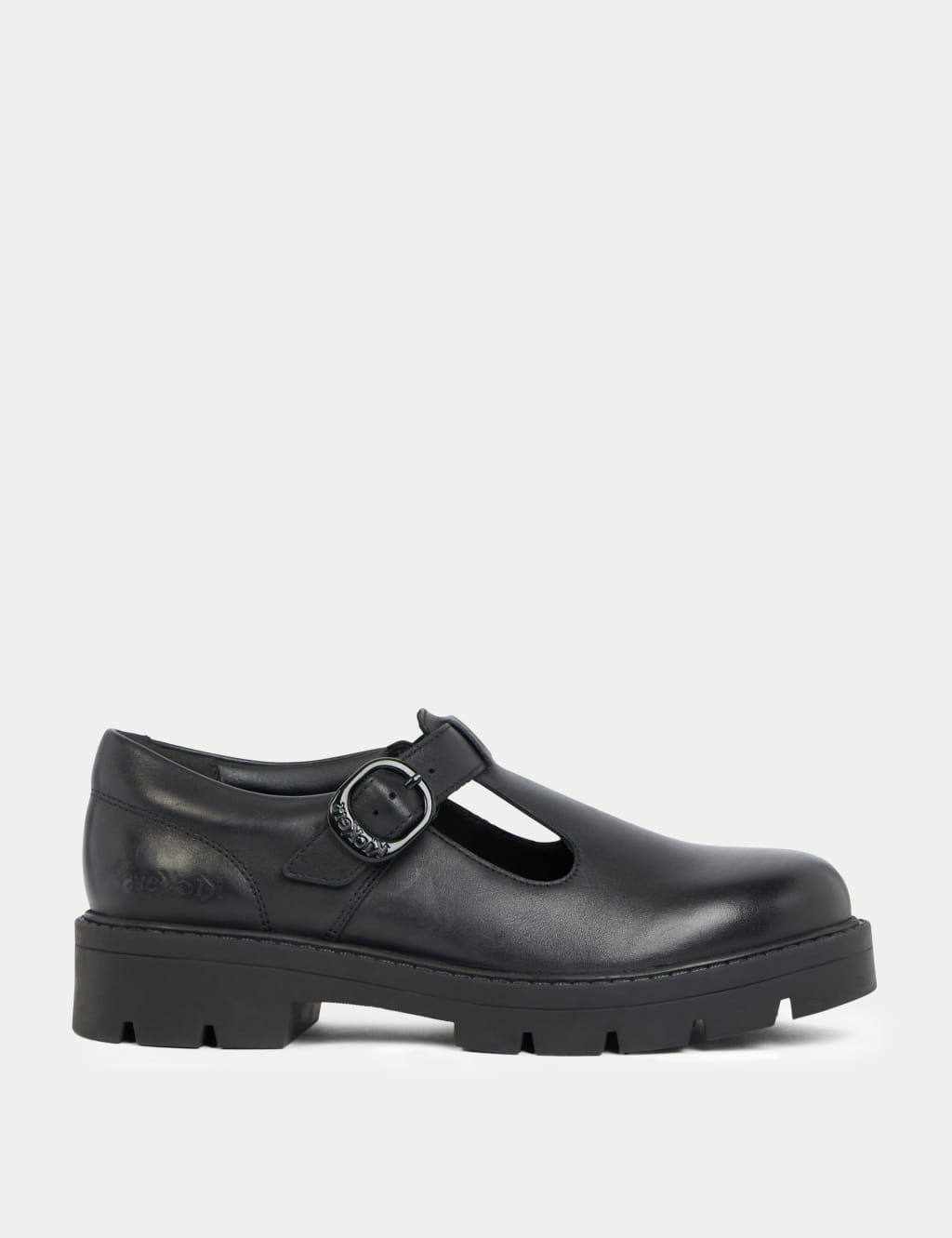 Leather T-Bar Chunky Shoes