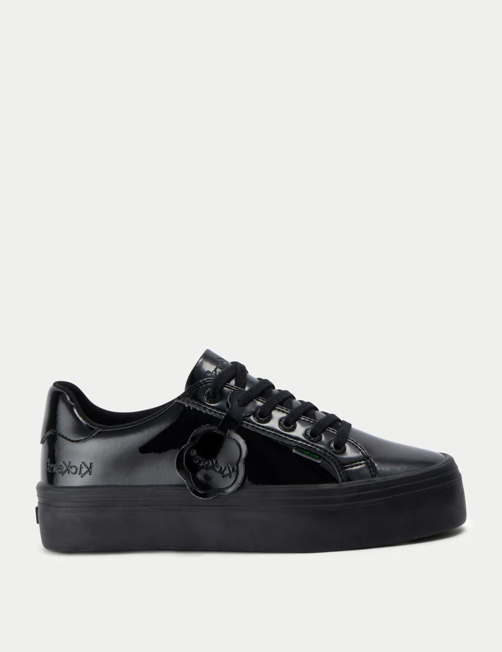 Patent Lace Up Flatform Shoes