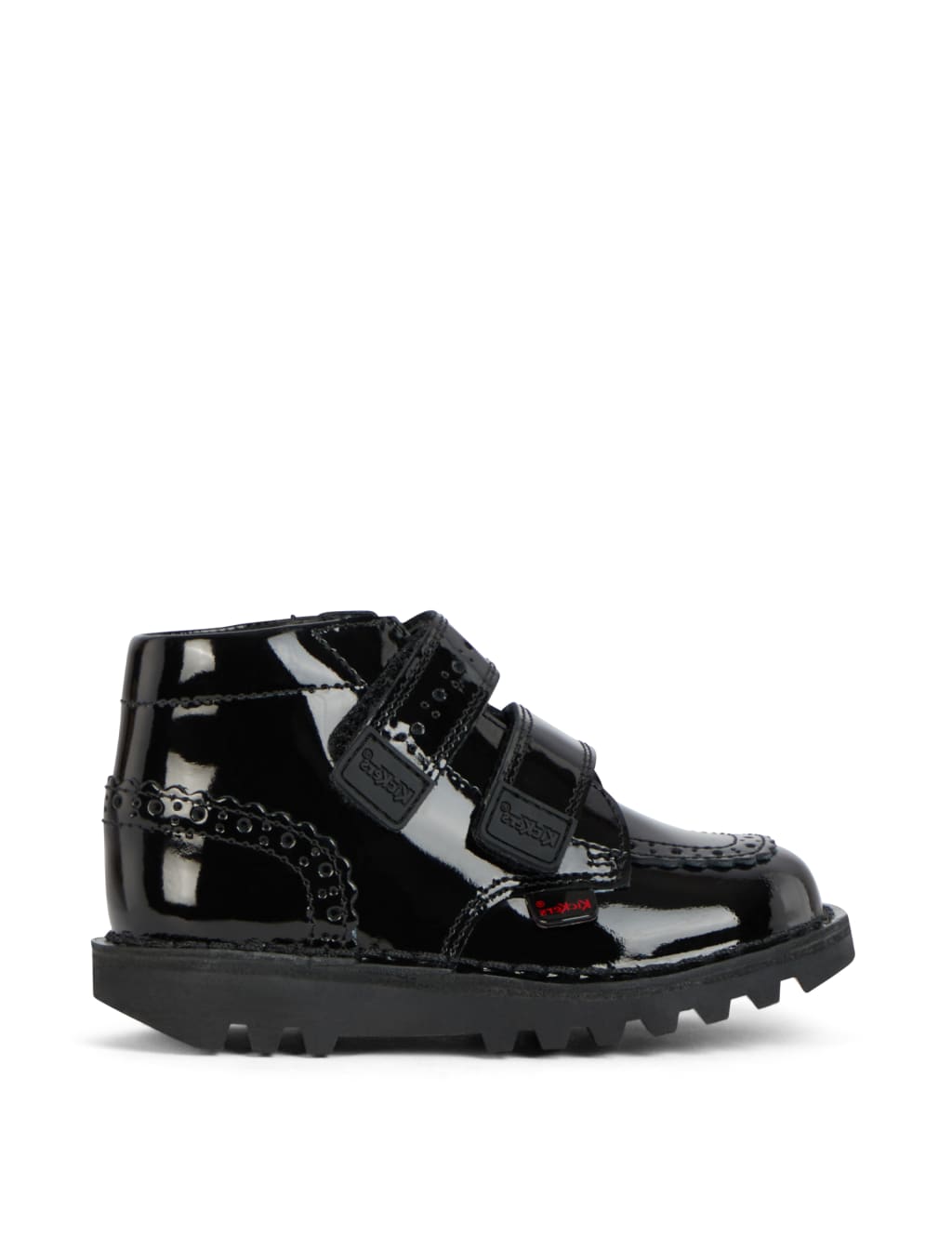 Kids' Patent Riptape High Top Brogues (7 Small - 12 Small)